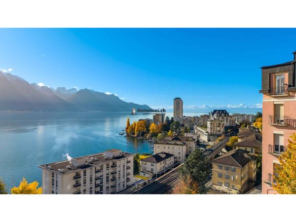 4 pièces rénové + 2 balcons - Superbe vue sur le Lac
