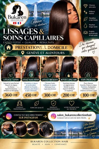 COIFFEUSE À DOMICILE - LISSAGES HAUT DE GAMME-GENÈVE